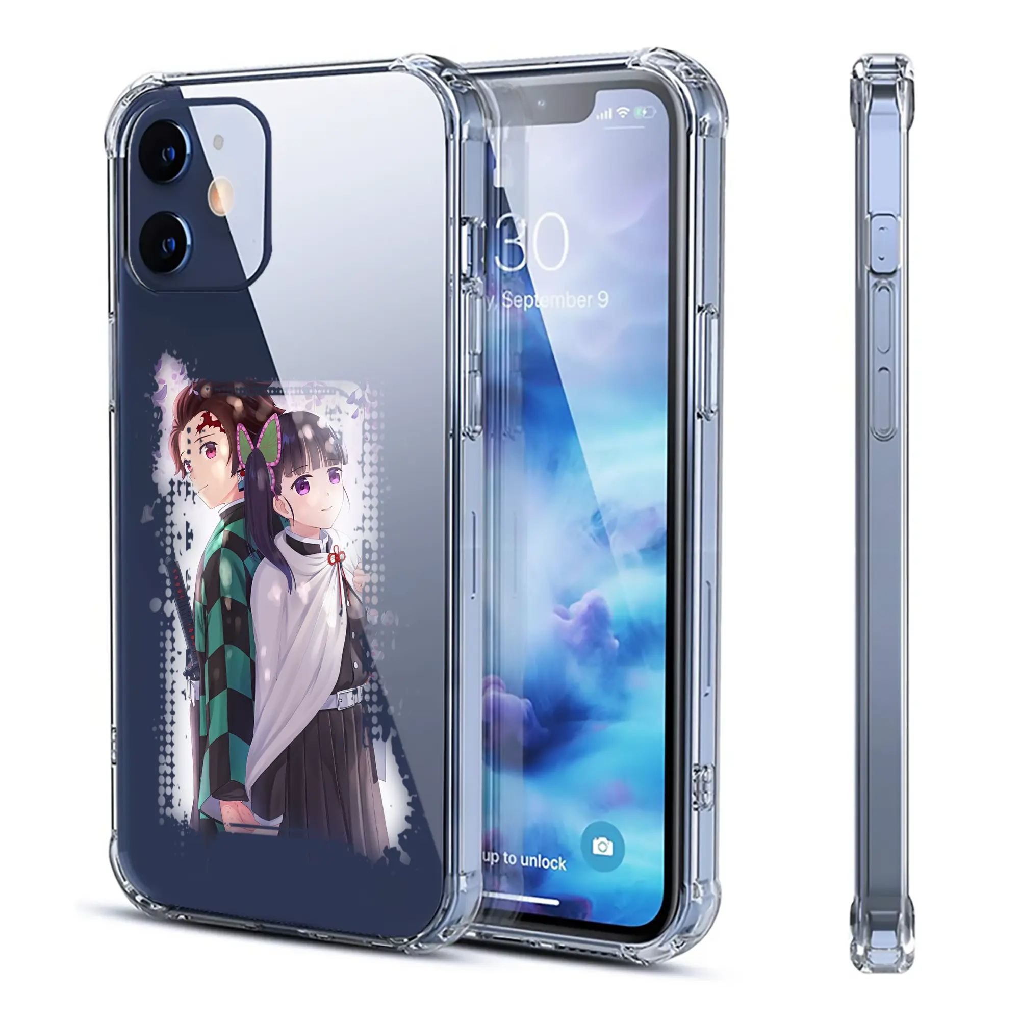 鬼滅の刃 グッズ,栗花落 カナヲ - IPhone 12シリーズ対応 ・ 透明スマホケース ・ クリアソフトケース ・ TPU素材 ・ 耐衝撃 ・ 高密着 ・ 防汚 防指紋 ・ 簡単着脱